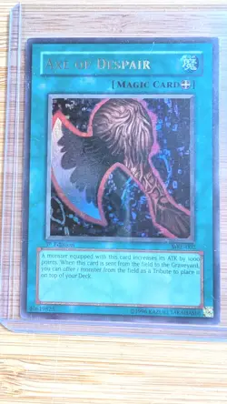 1996 Konami First Edition Yu-Gi-Oh Trading Card Pristine Axe Of Despair YC1 - Image 1