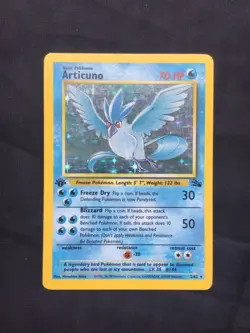 Pokemon Cards: 1st Edition Fossil Rare Holo: Articuno 2/62 - Image 1