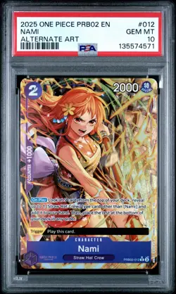 2025 ONE PIECE PRB02 ONE PIECE CARD THE BEST VOL.2 NAMI PSA 10 - Image 1
