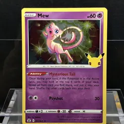 Pokemon Celebrations Set! Mew 011/025 Holo Rare Card - Image 2