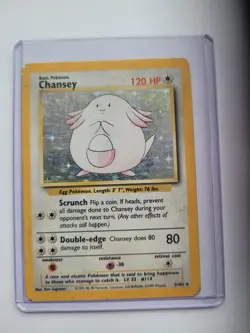Pokemon TCG Chansey Base Set Holo Rare Card 3/102 1999 Base Set - Image 1