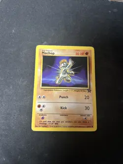 Pokemon MACHOP Card TEAM ROCKET Set 59/82 Non-Holo Common D11 - Image 1