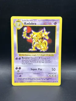 Pokemon Card - Kadabra Base Set (Shadowless) 32/102 Uncommon - Image 1