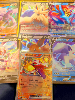 Pokemon card lot, assorted V and 1 ex cards ( 11 card lot) - Image 3
