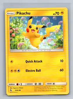 Pikachu Normal Common Hidden Fates HIF Lightning 19/68 Pokemon Card TCG - Image 1