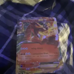 Pokemon Charizard EX Full Art Holo Card 180 HP Wing Attack Combustion Blast TCG - Image 1