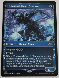 MTG Thousand-Faced Shadow (Showcase) Kamigawa: Neon Dynasty NM - Image 1