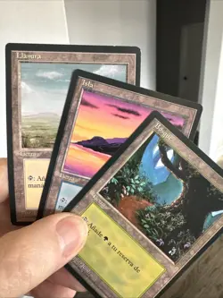 MTG - 3X Spanish Revised FBB Basic Lands - Plains, Forest, Island - $1 Ship - Image 1