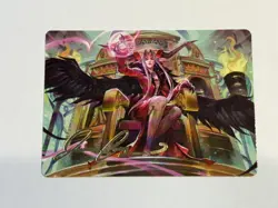 MTG Final Fantasy Art Series #9 Sorceress’s Schemes Gold Signature Stamp NM / M - Image 1