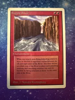 Raging River Magic the Gathering MTG Unlimited Rare, Damaged - See Photos & Desc - Image 3