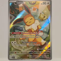Pokemon TCG Prismatic Evolutions ETB Pokemon Center Stamped: Eevee SVP173 - Image 1