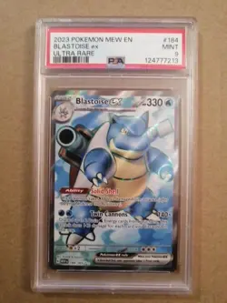 Blastoise ex 184/165 Ultra Rare - English Pokemon 151 PSA 9 - Image 1