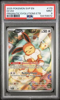 Eevee #173 - Pokemon Prismatic Evolutions Black Star Promo - PSA 9 - Image 1
