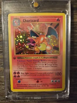 1996 Pokemon DIY Fan Art Charizard 4/102 First Edition Holo - FREE SHIPPING - Image 1