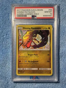 PSA 10 Shining Rayquaza 56/73 Shining Legends Pokemon Sun & Moon - Image 1