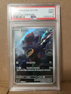 Zorua 075/064 PSA 9 Shrouded Fable Illustration Rare Pokemon - Image 1