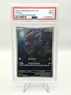 2024 POKEMON SFA EN-SHROUDED FABLE ILLUSTRATION RARE #075 ZORUA PSA 9 - Image 1
