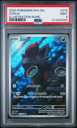 2024 POKEMON SFA EN-SHROUDED FABLE ILLUSTRATION RARE #075 ZORUA PSA 9 - Image 1