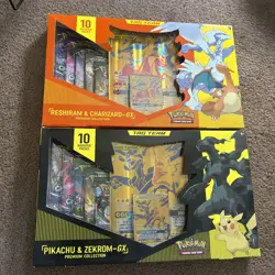Pokemon Reshiram & Charizard GX + Pikachu & Zekrom GX Premium Collection Box - Image 1