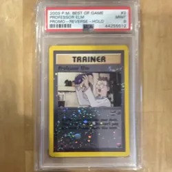 Pokemon 2003 Best of Game Professor Elm 003/009 Reverse Holo Promo PSA 9 English - Image 1