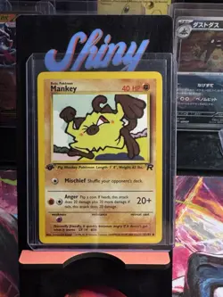 Pokemon Mankey Team Rocket 1st Edition 61/82 Common Regular 40 HP - Image 1