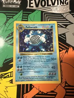 Pokemon TCG Poliwrath Base Set Shadowless 13/102 Holo Rare 90HP - LP - Image 1