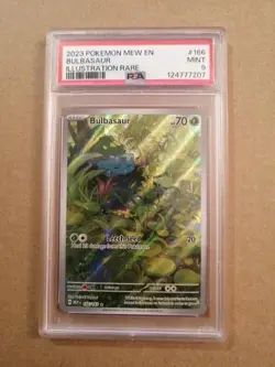 2023 POKEMON SV 151 #166/165 BULBASAUR ILLUSTRATION RARE PSA 9 - Image 1