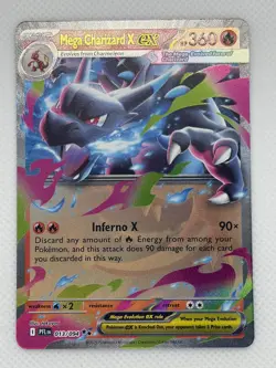 Pokemon TCG Mega Charizard X ex 013/094 Me02: Phantasmal Flames Double Rare - Image 1