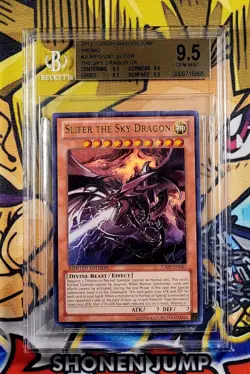 Yu-Gi-Oh! SLIFER THE SKY DRAGON Shonen JUMP-EN061 Limited Ed BGS 9.5 QUAD GEM - Image 1