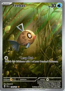 Pokemon TCG Feebas 198/191 IR Illustration Rare Surging Sparks SV8 NM Condition - Image 1