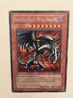 Red-Eyes Black Metal Dragon FMR-001 Prismatic Secret Rare Played Yugioh - Image 1