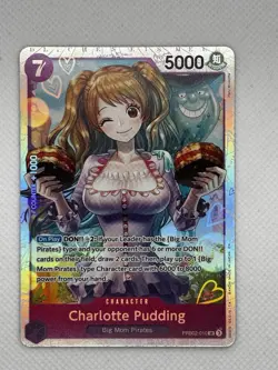 One Piece TCG Charlotte Pudding PRB02-010 SR English Premium Booster 2 MINT - Image 1
