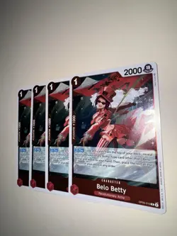 One Piece Belo Betty OP05-015 X4 Playset R The Best TCG CCG - Image 3