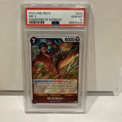 2023 One Piece Kingdoms Of Intrigue OP-04 #072 Mr. 5 PSA 10 Mint Ccg - Image 1