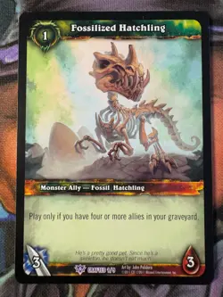 World of Warcraft TCG Promo Crafted 1/9 Fossilized Hatchling - Image 1
