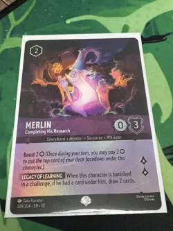 Disney Lorcana Whispers in the Well Merlin-Completing His Research 209/204 Epic - Image 1
