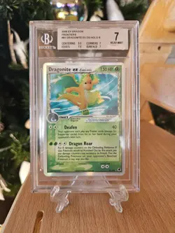 BGS 7 2006 Pokemon EX Dragon Frontiers 91/101 Dragonite Holo Rare TCG NM Card - Image 1