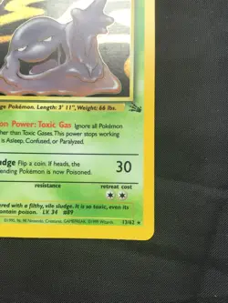 Pokemon Cards: 1st Edition Fossil Rare Holo: Muk 13/62 - Image 5