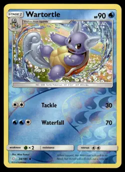 Wartortle Reverse Holo #24 2019 Sun & Moon - Team Up TCG Card Stage 1/Uncommon - Image 1
