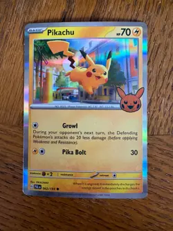 Pikachu 062/193 🎃 Trick or Trade 2023 Reverse Holo-Rare💫 Pokemon TCG Card NM/B - Image 1