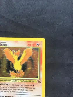 Pokemon Cards: 1st Edition Fossil Rare Holo: Moltres 12/62 - Image 4