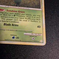 Pokemon TCG Sunflora HeartGold SoulSilver Card 31/123 Non-Holo - Image 5