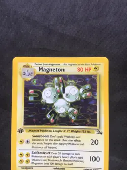 Pokemon Cards: 1st Edition Fossil Rare Holo: Magneton 11/62 - Image 2