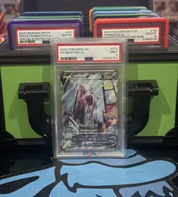 Pokemon TCG Mewtwo v Full Art Holo Ultra Rare Card 072/078 PSA 9 Pokemon Go - Image 1