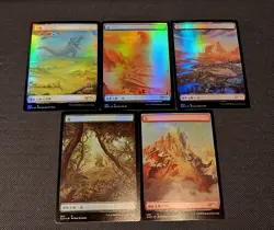 Magic The Gathering Secret Lair The Godzilla Lands Foil Card Set #64-67 NM - Image 1