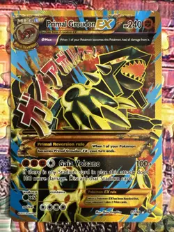 Pokemon Primal Groudon EX TCG Full Art Ultra Rare Card Ancient Origins 97/98 - Image 1