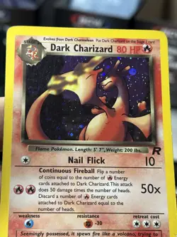 #3 Dark Charizard 4/82 Team Rocket 2000 Holo Rare WOTC Pokemon Card TCG - Image 5