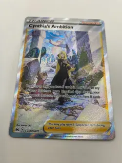Pokemon Card - Cynthia's Ambition Crown Zenith GG60/GG70 Full Art - Image 1