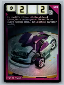 Hot Wheels AcceleRacers CCG Feather Frame #160/246 Foil Card TCG - Image 1