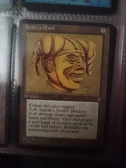 Magic the Gathering - Ice Age Jester's Mask 1995 300 Rare - Image 1